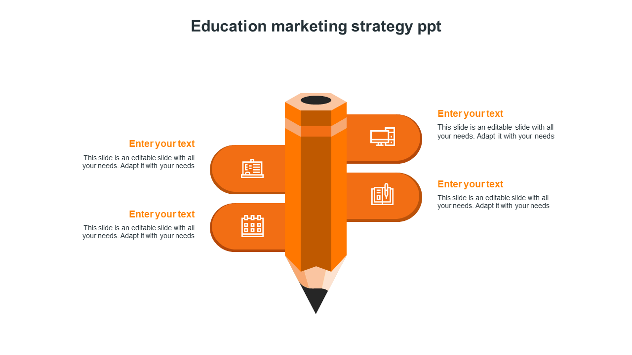 education marketing strategy ppt-orange